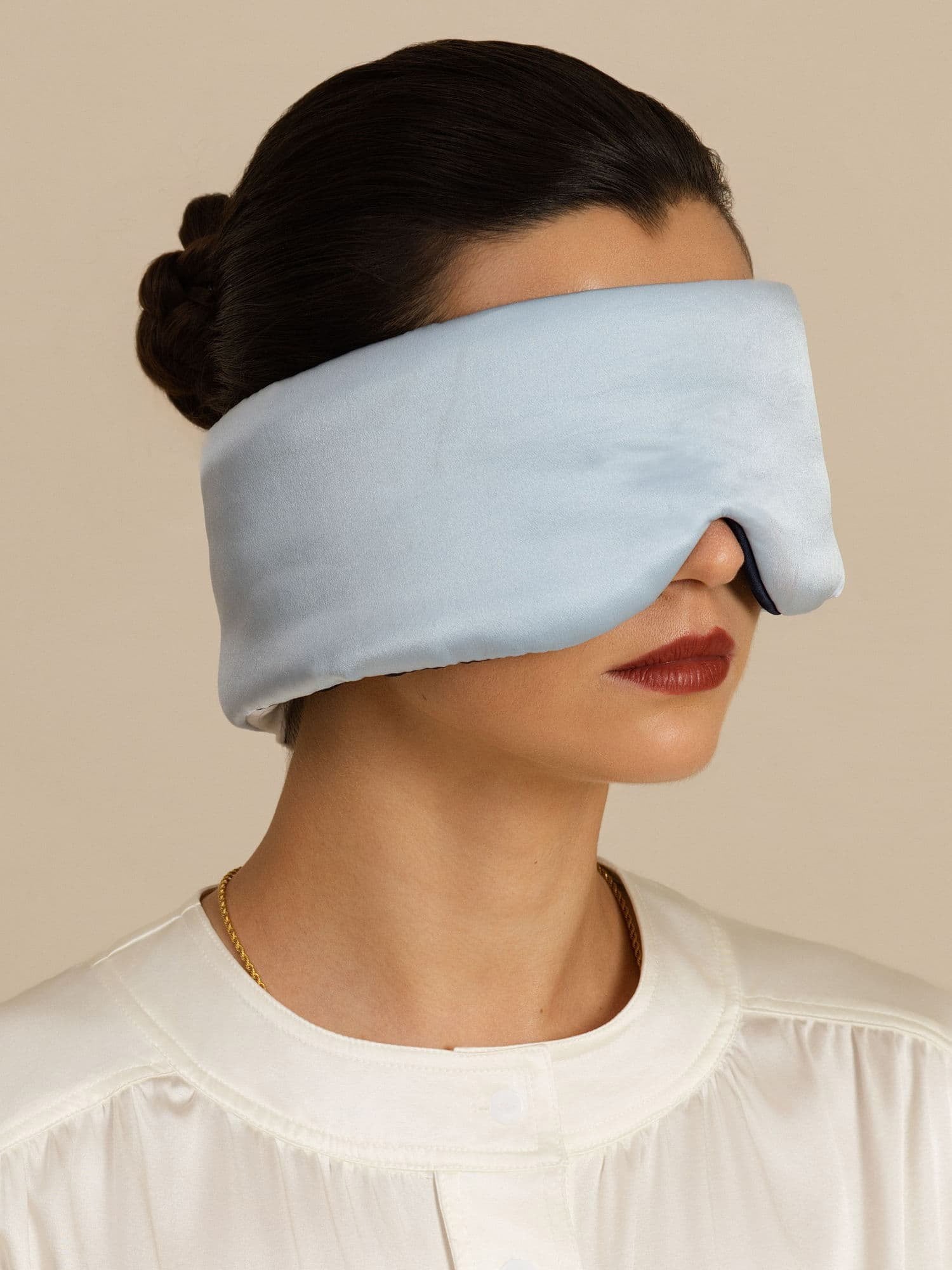 [DarkBlue+LightBlue] SilkSilky-CA Eye Mask 001