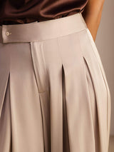 [Tan] SilkSilky-CA Women's Pants 004