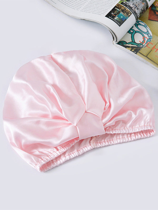 SilkSilky CA Pure Silk Sleep Cap Pink 002