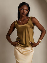 [Brown] SilkSilky-CA Sleeveless Camisole 005