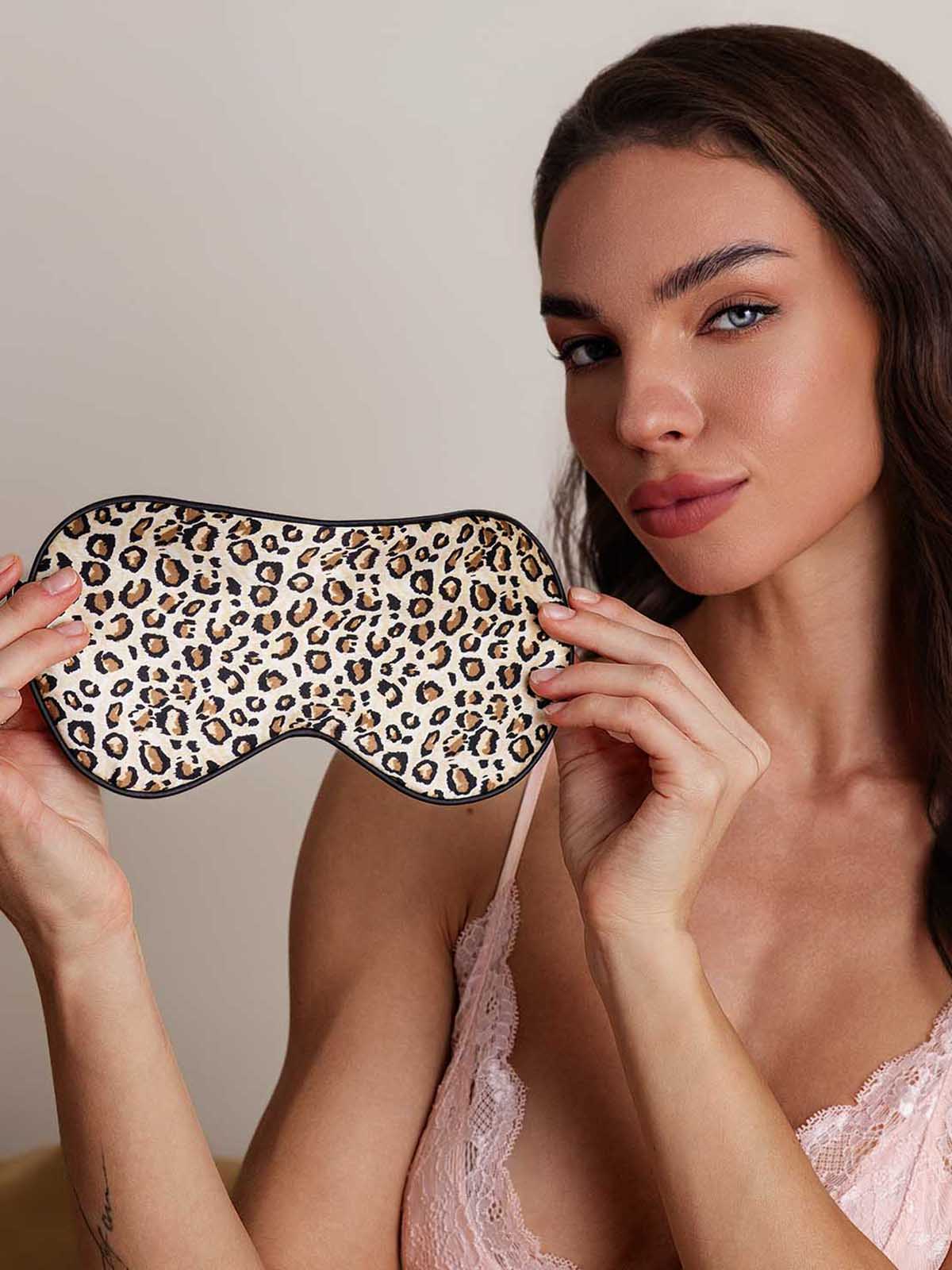 [Leopard] SilkSilky-CA 19Momme Pure Silk Eye Mask 004