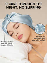 [Light Blue] SilkSilky-CA Sleep Cap 004