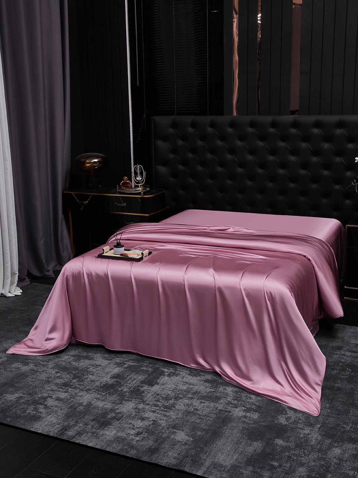 [Mauve Orchid] SilkSilky-CA 25Momme Pure Silk Duvet Cover 001