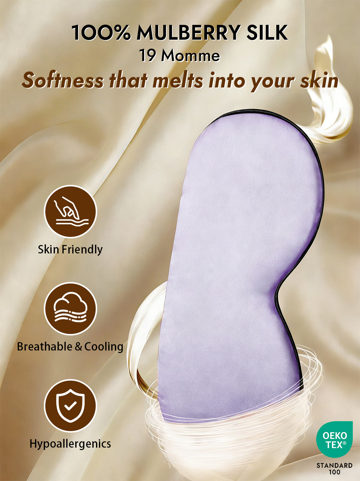 [Lavender] SilkSilky-CA 19Momme Pure Silk Eye Mask 003