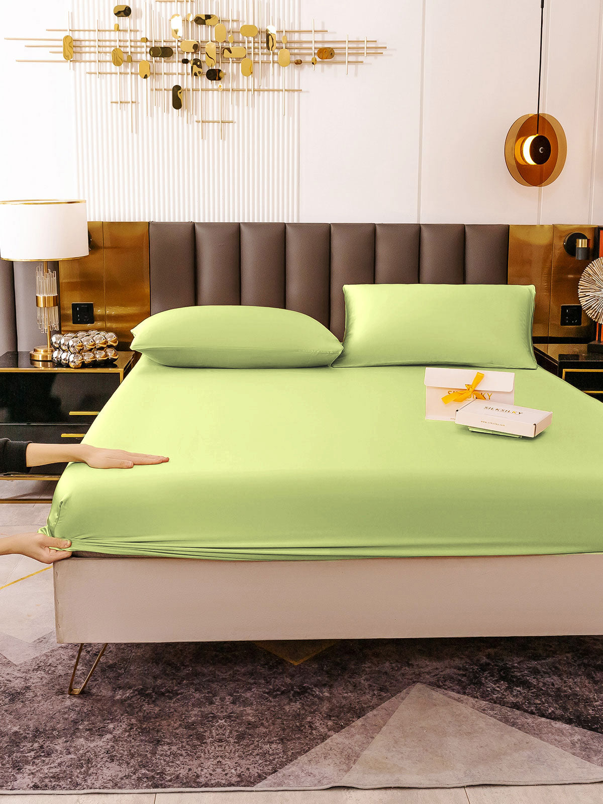[Mint Green] SilkSilky-CA 19Momme Bedding Set 006
