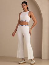 [White] SilkSilky-CA Sleeveless Crew Neck Women's Outfit Sets 001