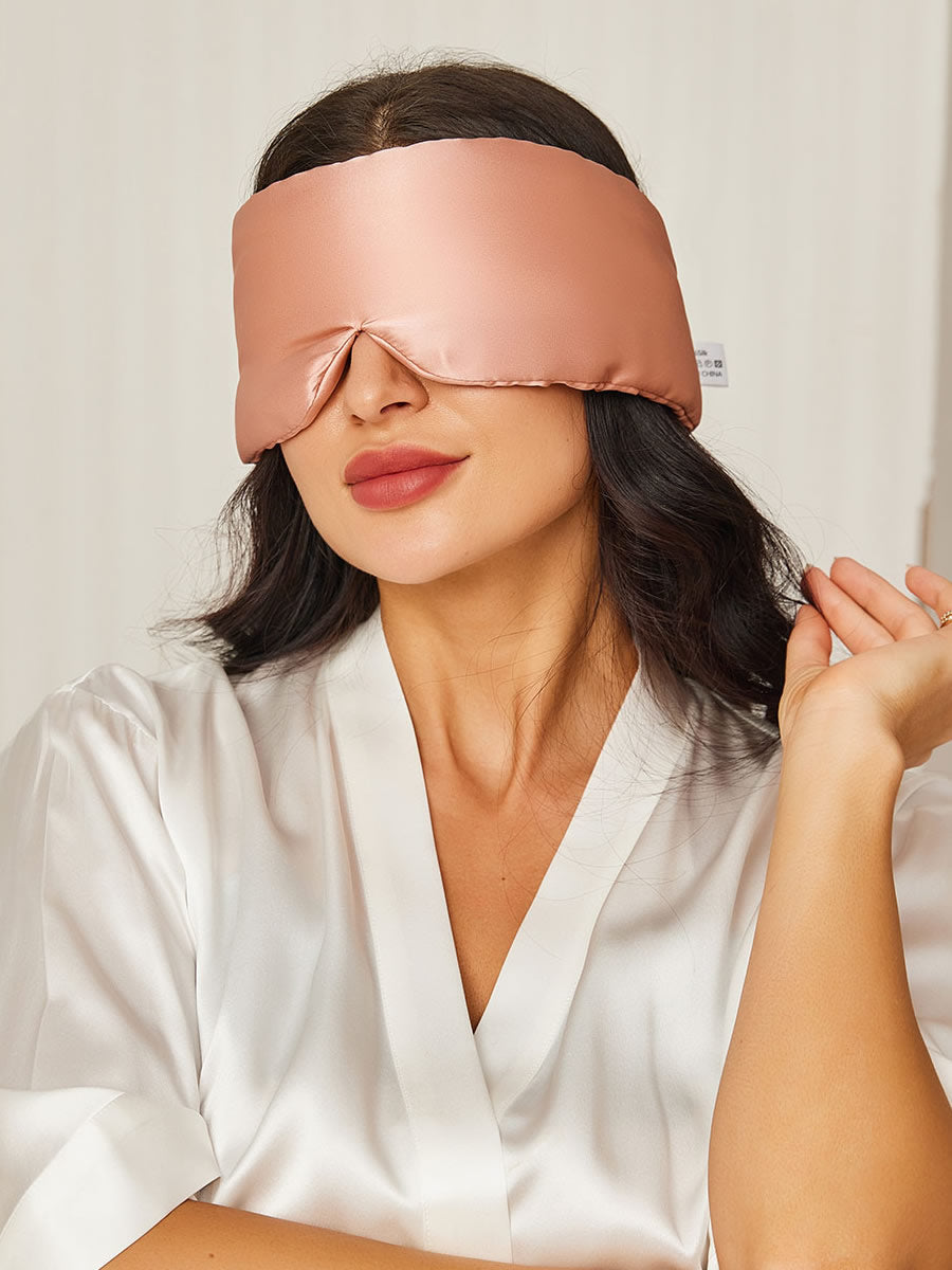 [Pink] SilkSilky-CA 19Momme Pure Silk Eye Mask 001