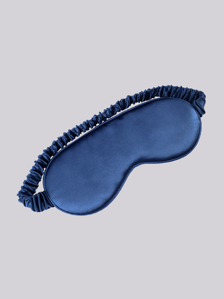 SilkSilky-CA 19Momme Pure Silk Eye Mask DarkBlue 003