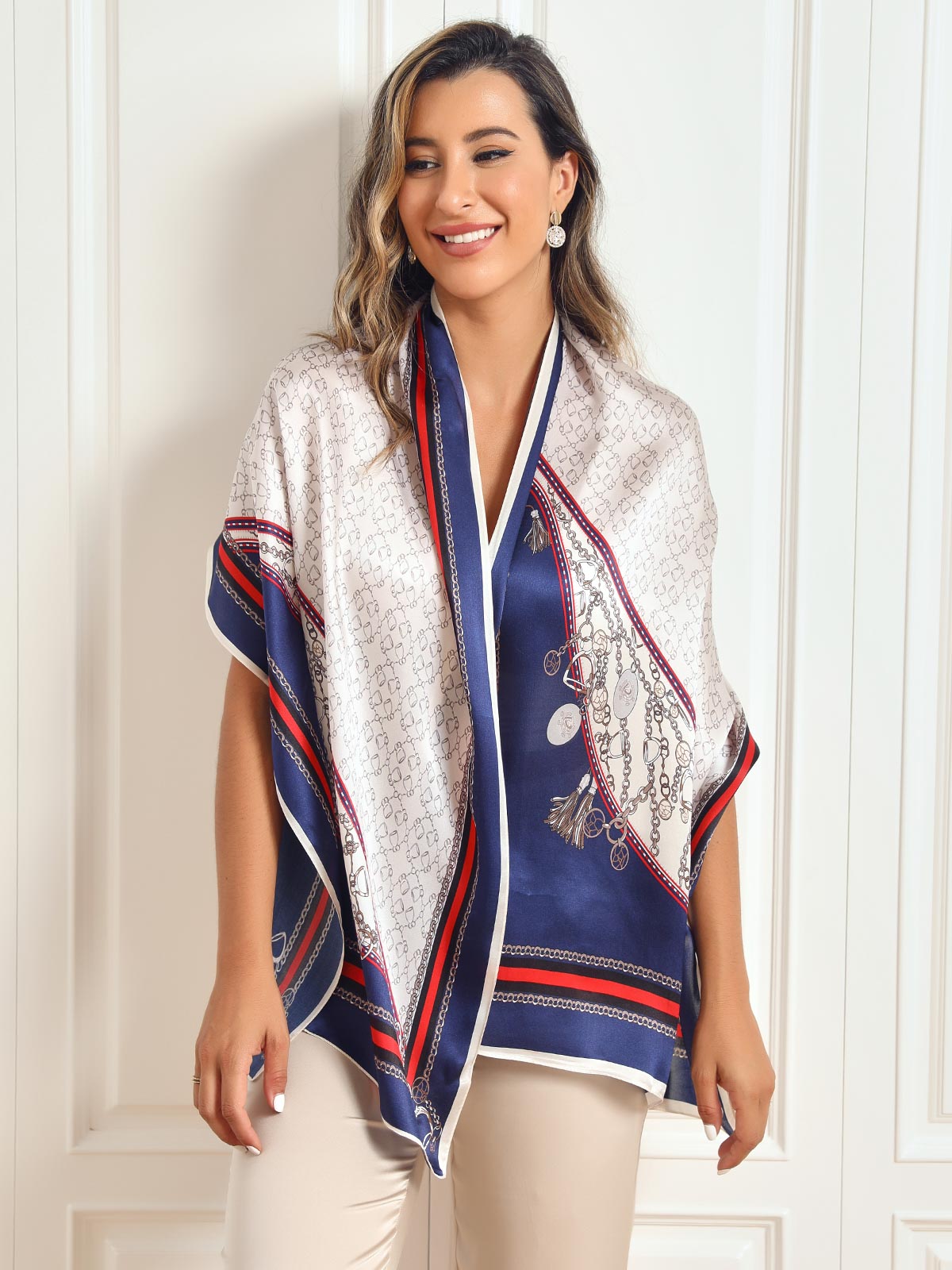 [P024] SilkSilky-CA Pure Silk Scarf 006,