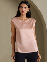 [Tuscany] SilkSilky-CA Cap Sleeve Round Neck Women's T-Shirt 001