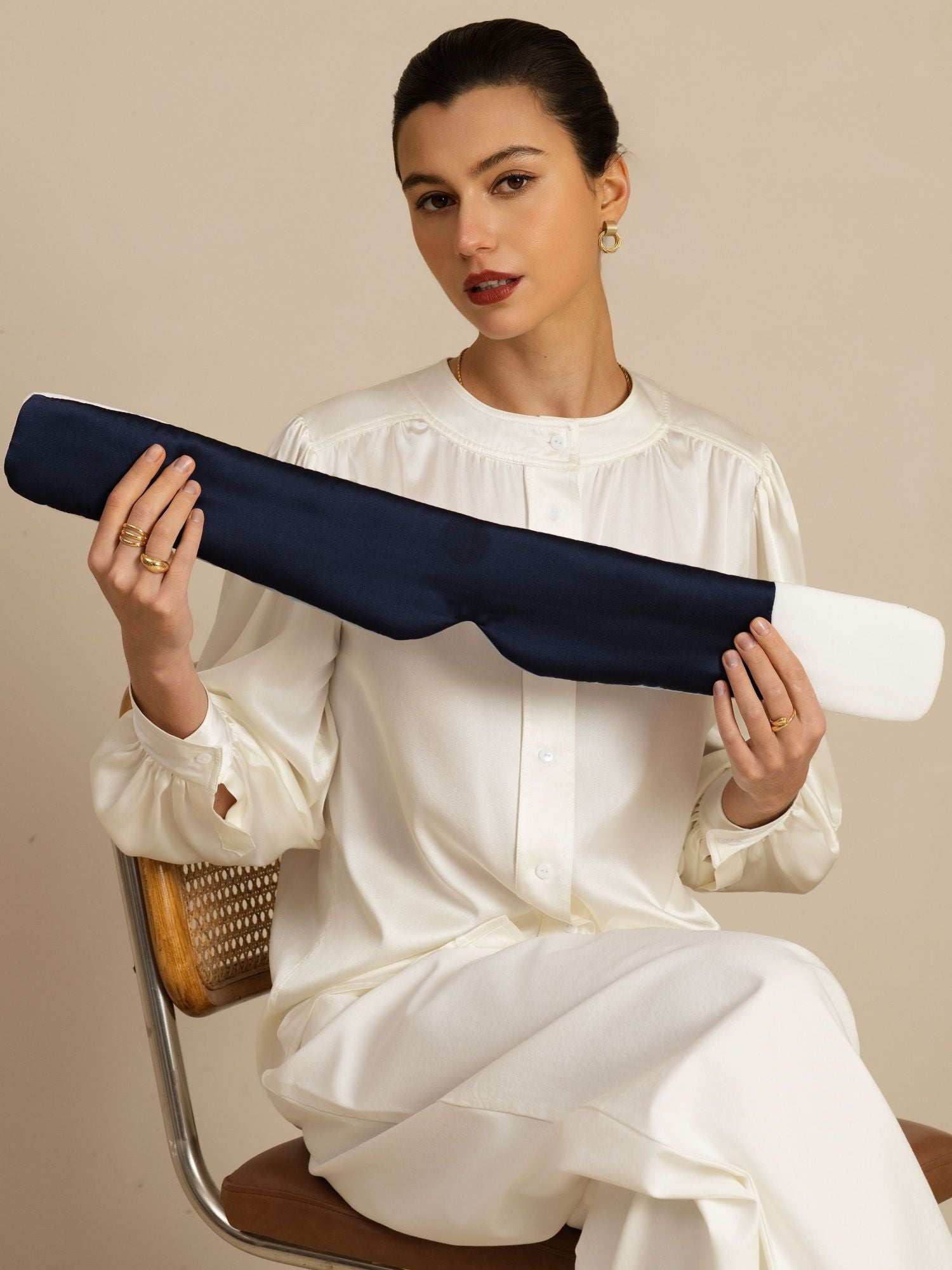 [DarkBlue+LightBlue] SilkSilky-CA Eye Mask 005