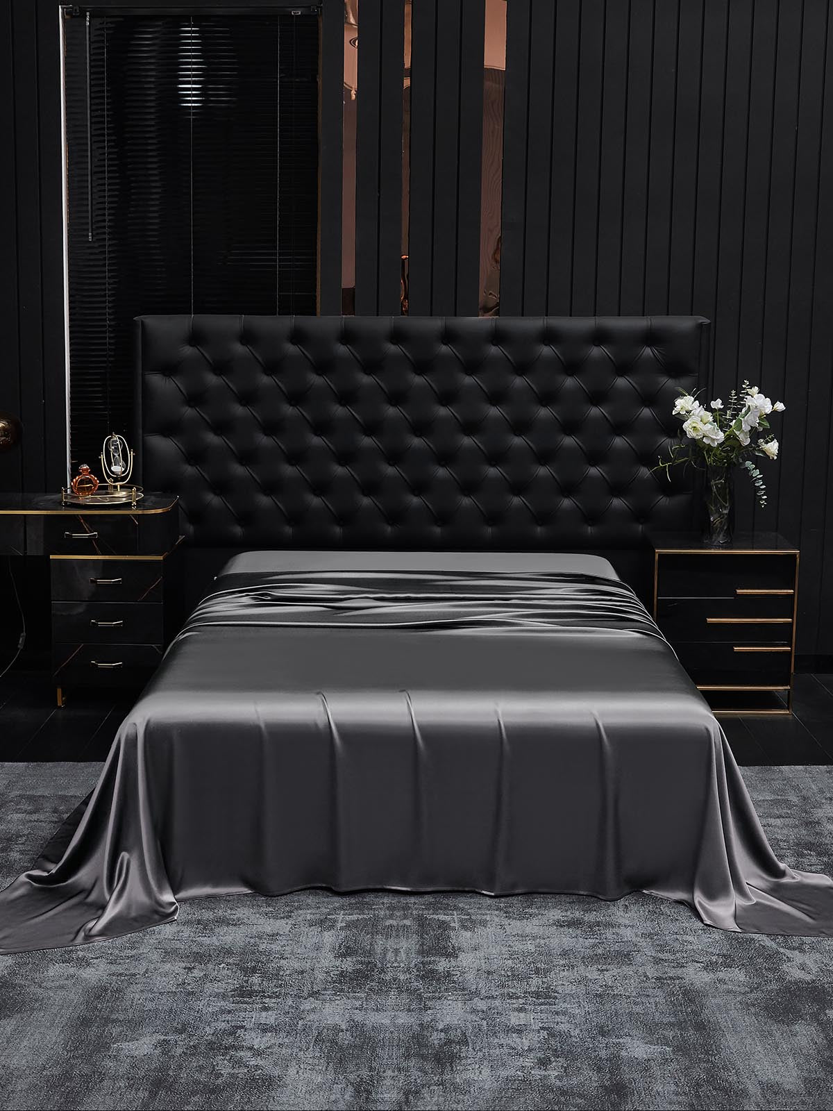 [Dark Gray] SilkSilky-CA 19Momme Pure Silk Sheet 002