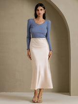 [Beige] SilkSilky-CA Skirt 006