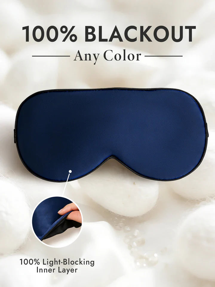 [Dark Blue] SilkSilky-CA 19Momme Pure Silk Eye Mask 001