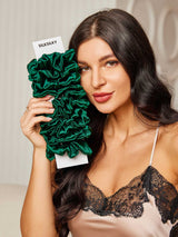 [Dark Green] SilkSilky-CA Scrunchie 002