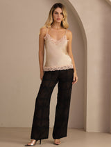 [Champagne] SilkSilky-CA Spaghetti Strap V Neck Camisole 006