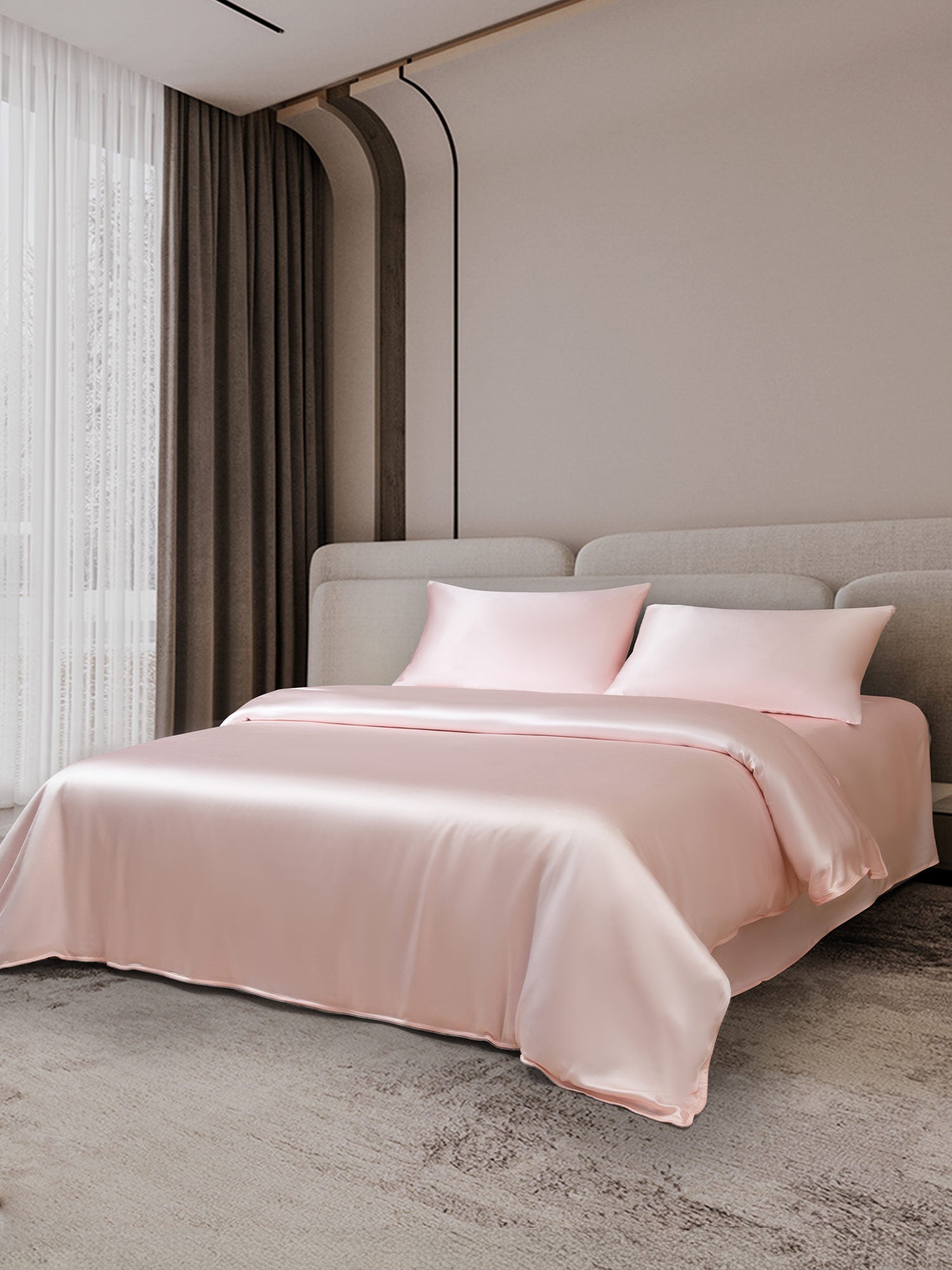 [Pink] SilkSilky-CA 25Momme Bedding Set 002
