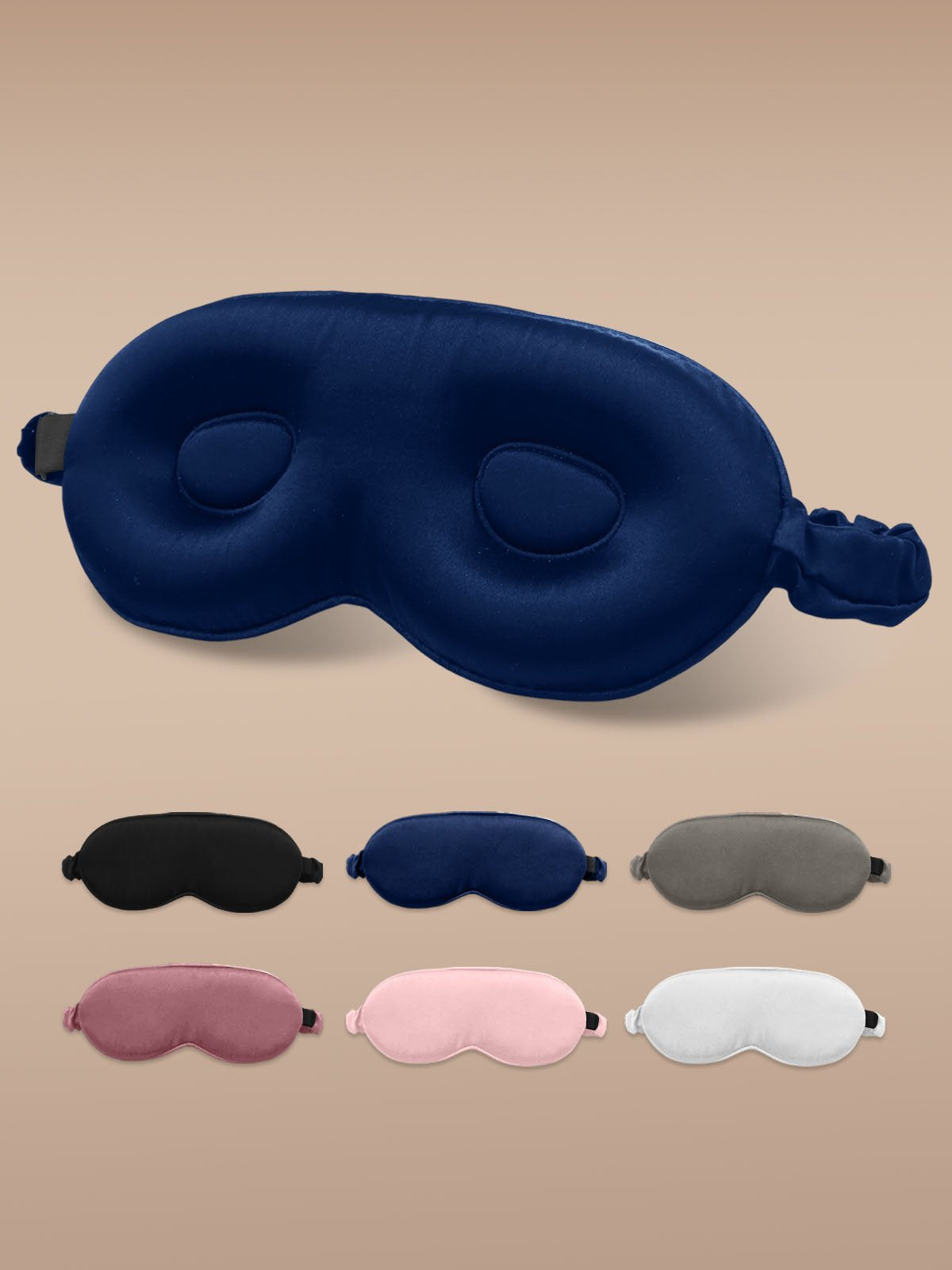 [Dark Blue] SilkSilky-CA 22Momme Pure Silk Eye Mask 001