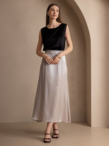[Black] SilkSilky-CA Sleeveless Round Neck Camisole 006