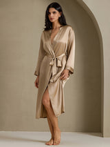 [Champagne] SilkSilky-CA Long Sleeve Women's Robe 003