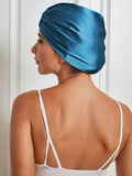 SilkSilky CA Pure Silk Sleep Cap Teal 002