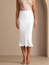 [White] SilkSilky-CA Skirt 001