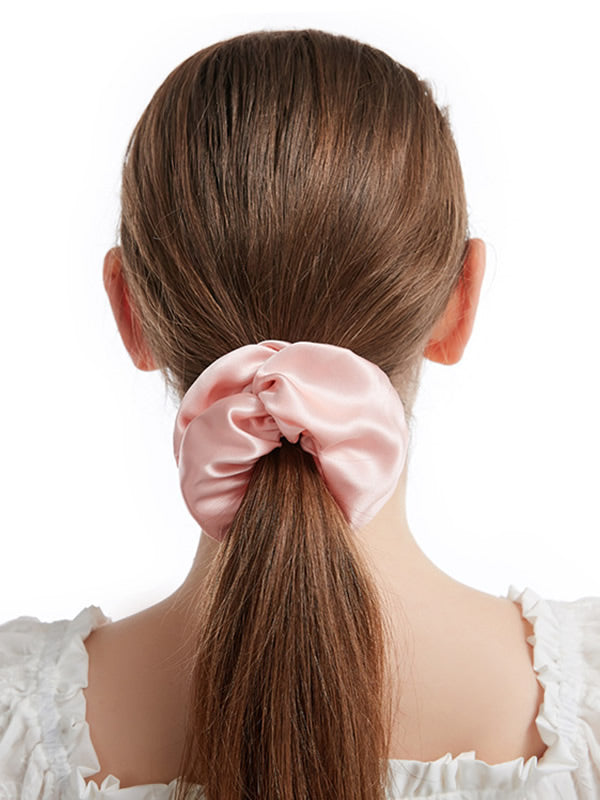 SilkSilky-CA 19Momme Pure Silk Scrunchie LightPink 003