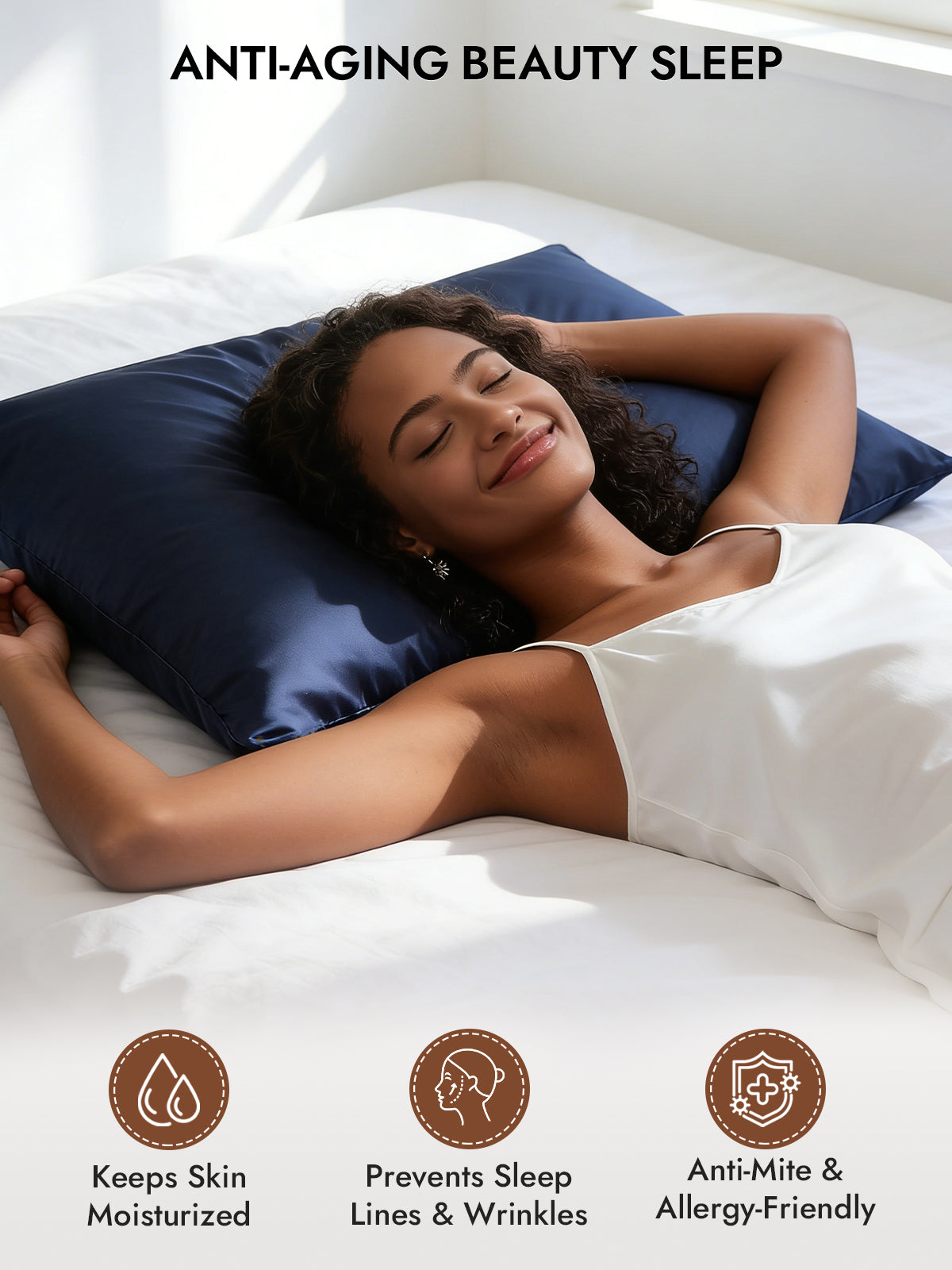 [Dark Blue] SilkSilky-CA 30Momme Pure Silk Pillowcase 003