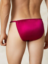 [Fuchsia] SilkSilky-CA Pure Silk Men's Underwear 002