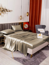 [Khaki] SilkSilky-CA 19Momme Bedding Set 001