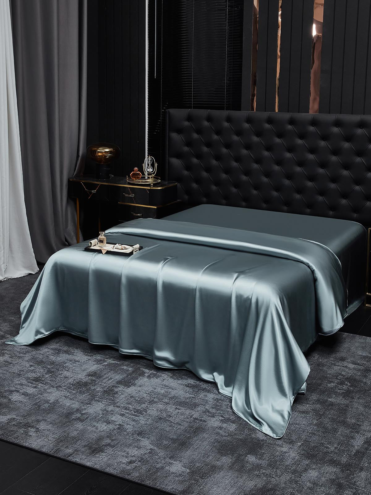 [Grayish Blue] SilkSilky-CA 22Momme Pure Silk Duvet Cover 002