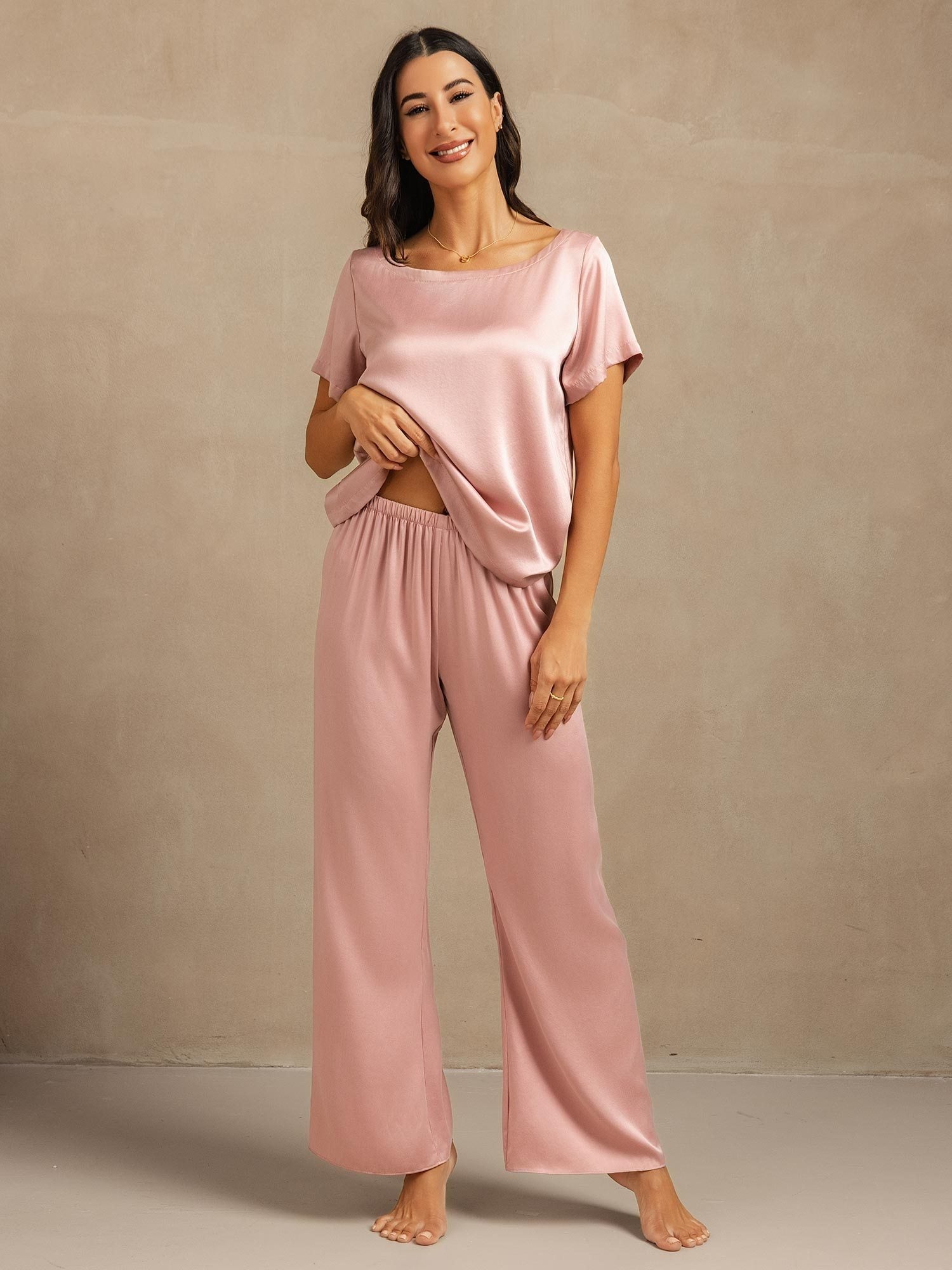 [PeachSkin] SilkSilky-CA 19Momme Washable Silk Womens Pajamas 001