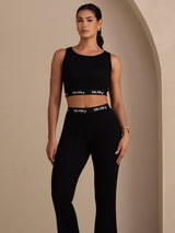 [Black] SilkSilky-CA Sleeveless Crew Neck Women's Outfit Sets 003