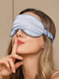 SilkSilky-CA 19Momme Pure Silk Eye Mask LightBlue 003