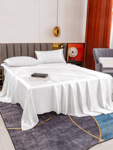[White] SilkSilky-CA 19Momme Bedding Set 005