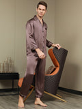 SilkSilky-CA-Pure-Silk-Long-Sleeve-Lapel-Men's-Pajamas-Coffee-005