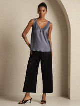 [Dark Gray] SilkSilky-CA Sleeveless V Neck Camisole 008