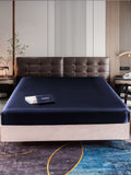 SilkSilky CA 22Momme Pure Silk Sheet DarkBlue 001