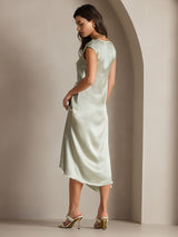 [Light Green] SilkSilky-CA Cap Sleeve Dress 002