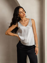 [Silver] SilkSilky-CA Sleeveless V Neck Camisole 006
