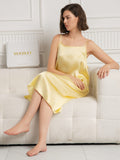 SilkSilky-CA 19Momme Silk Sleeveless Dress LightYellow 005