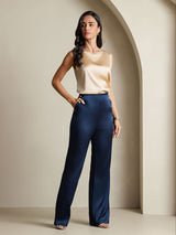 [Champagne] SilkSilky-CA Sleeveless Round Neck Camisole 005