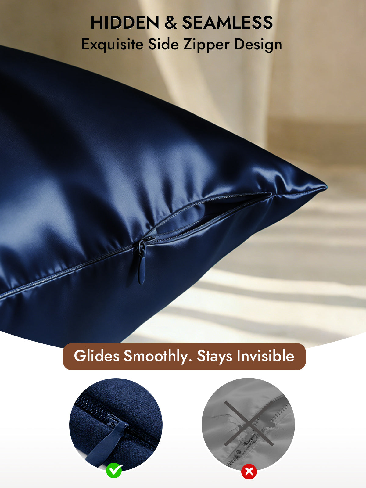[Dark Blue] SilkSilky-CA 30Momme Pure Silk Pillowcase 006