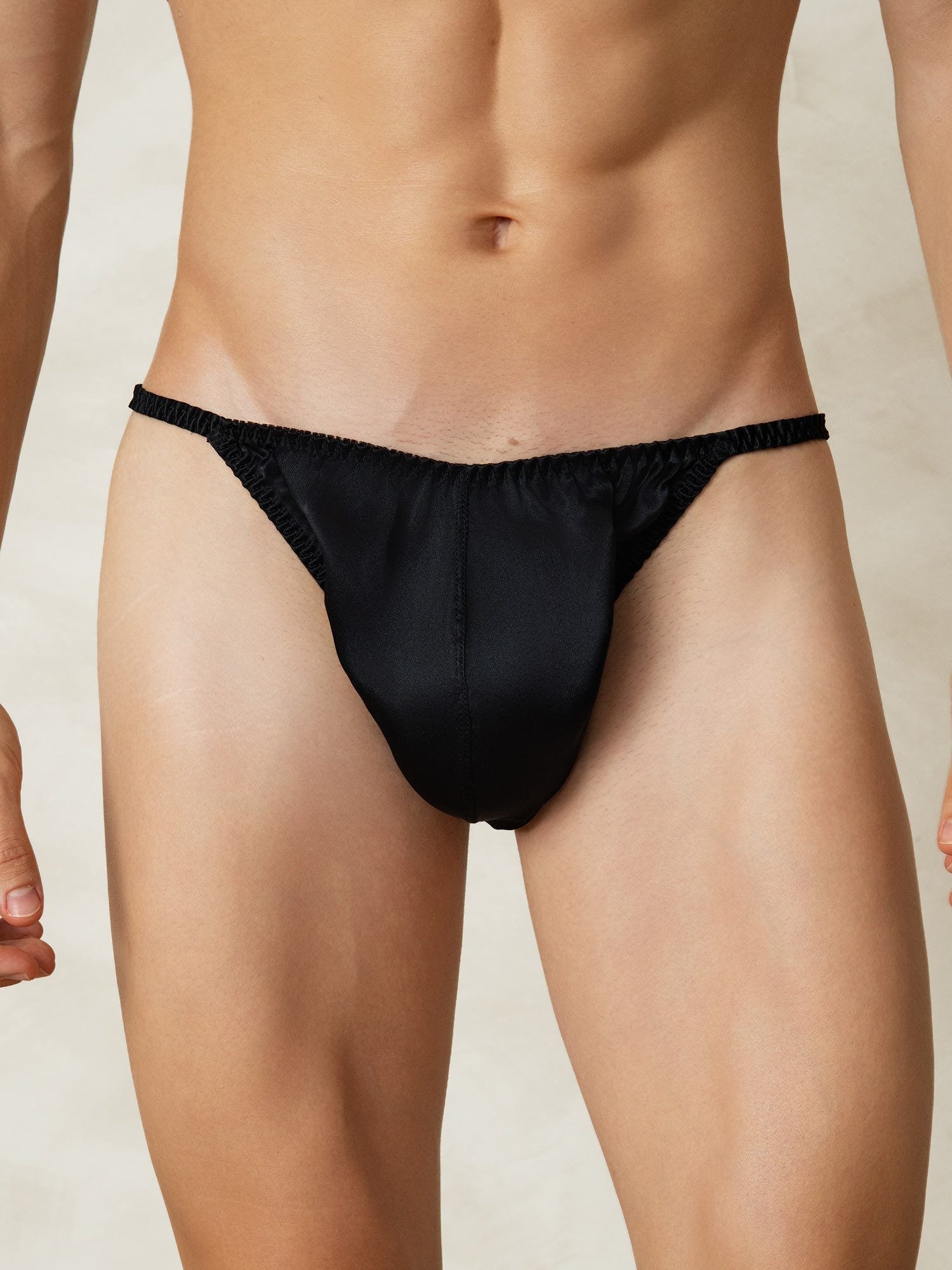 [Black] SilkSilky-CA Pure Silk Mens Underwear 001