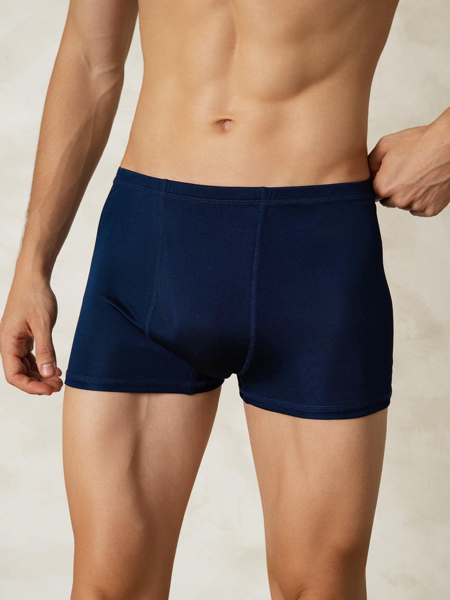 [Dark Blue] SilkSilky-CA Silk Knitted Mens Underwear 003