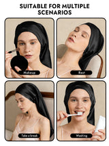 [Black] SilkSilky-CA Sleep Cap 007