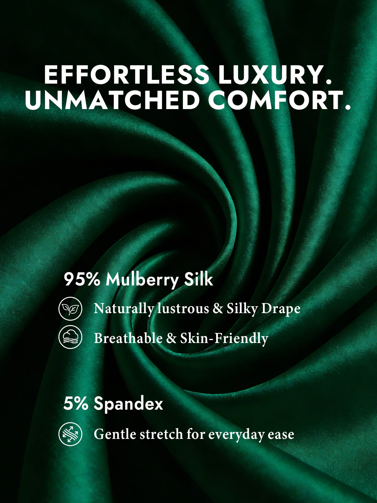 [Dark Green] SilkSilky-CA Silk Long Sleeve Lapel Collar Women's Shirt 003