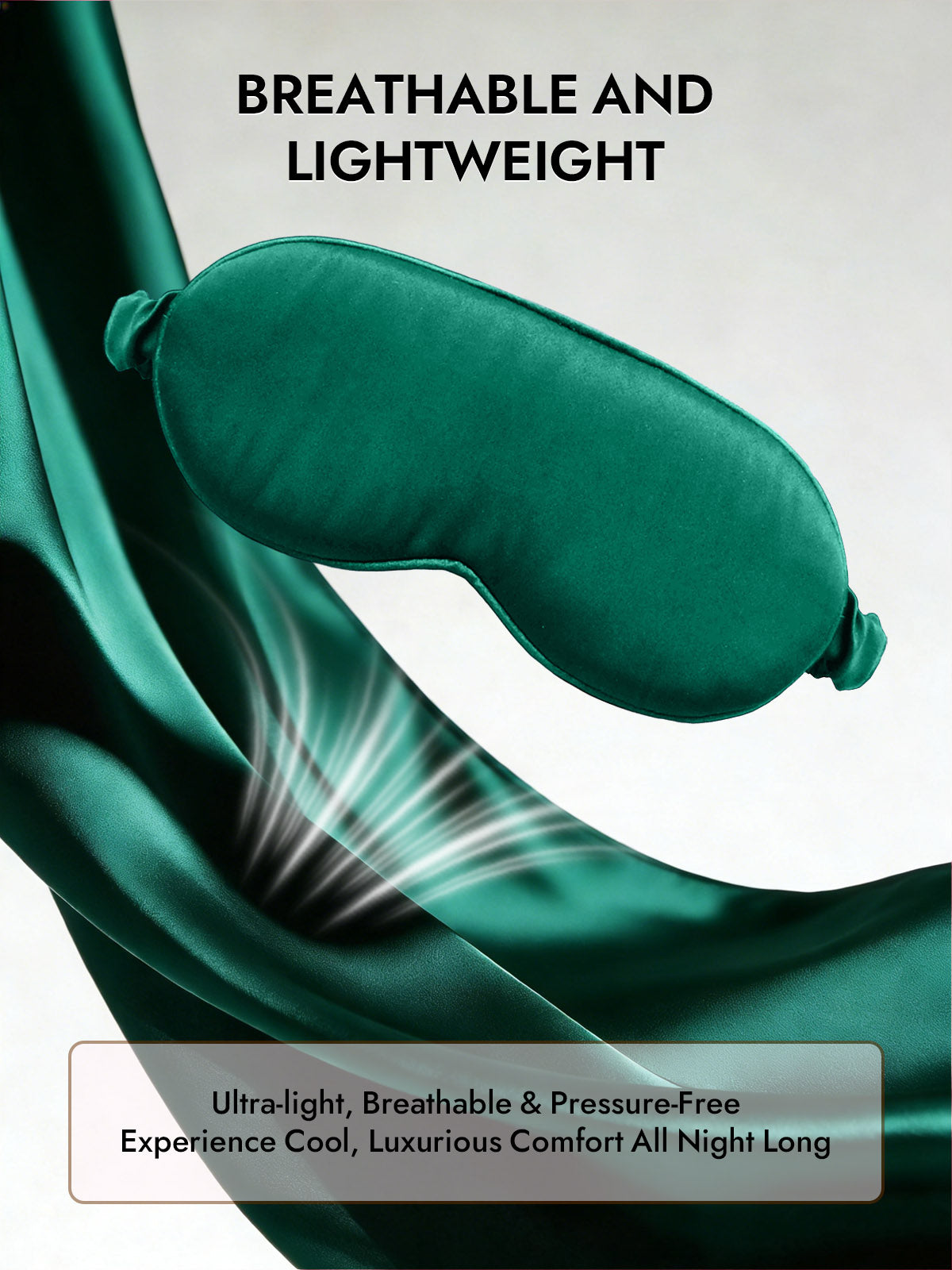 [Dark Green] SilkSilky-CA Pure Silk Eye Mask 005