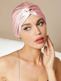 SilkSilky CA Pure Silk Sleep Cap Pink 001