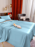 SilkSilky CA 19Momme Pure Silk Bedding Set LightBlue 005